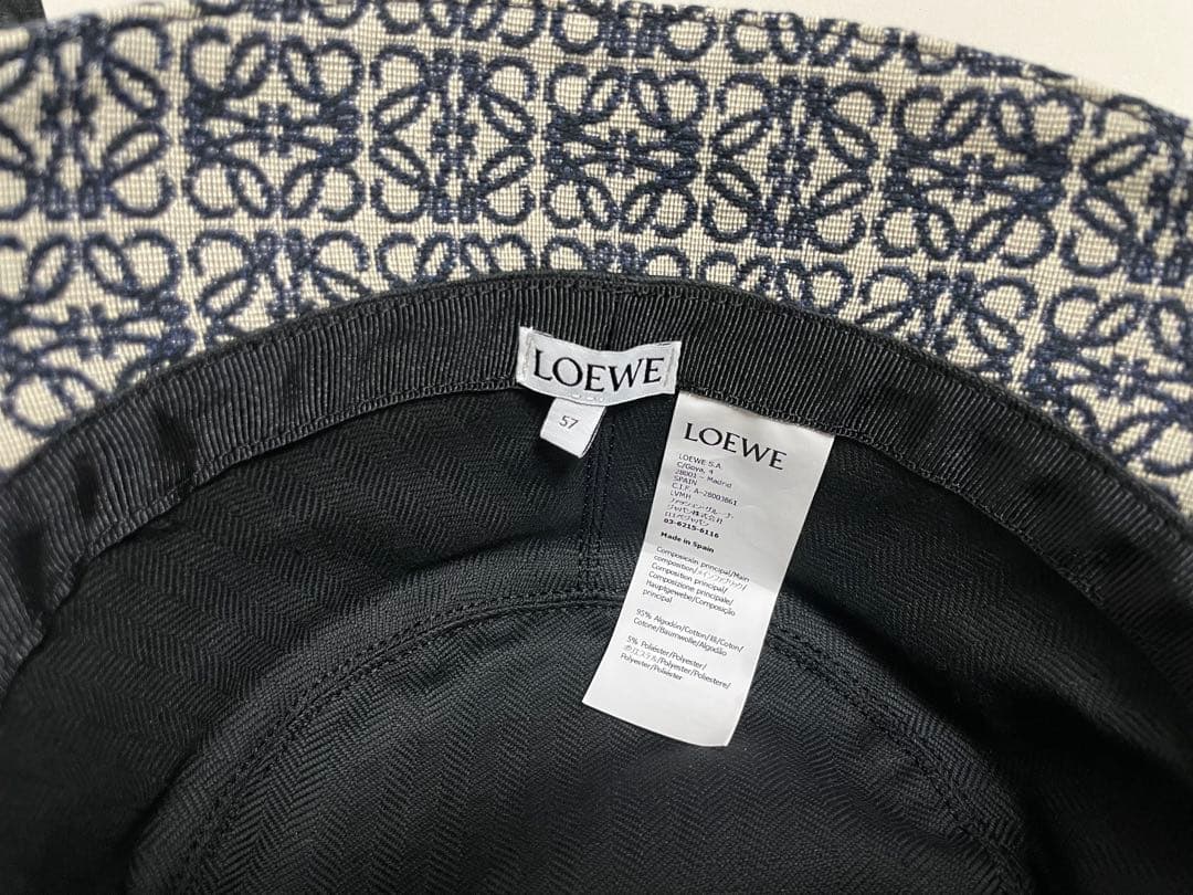 LOEWE バケットハット 幾何学模様