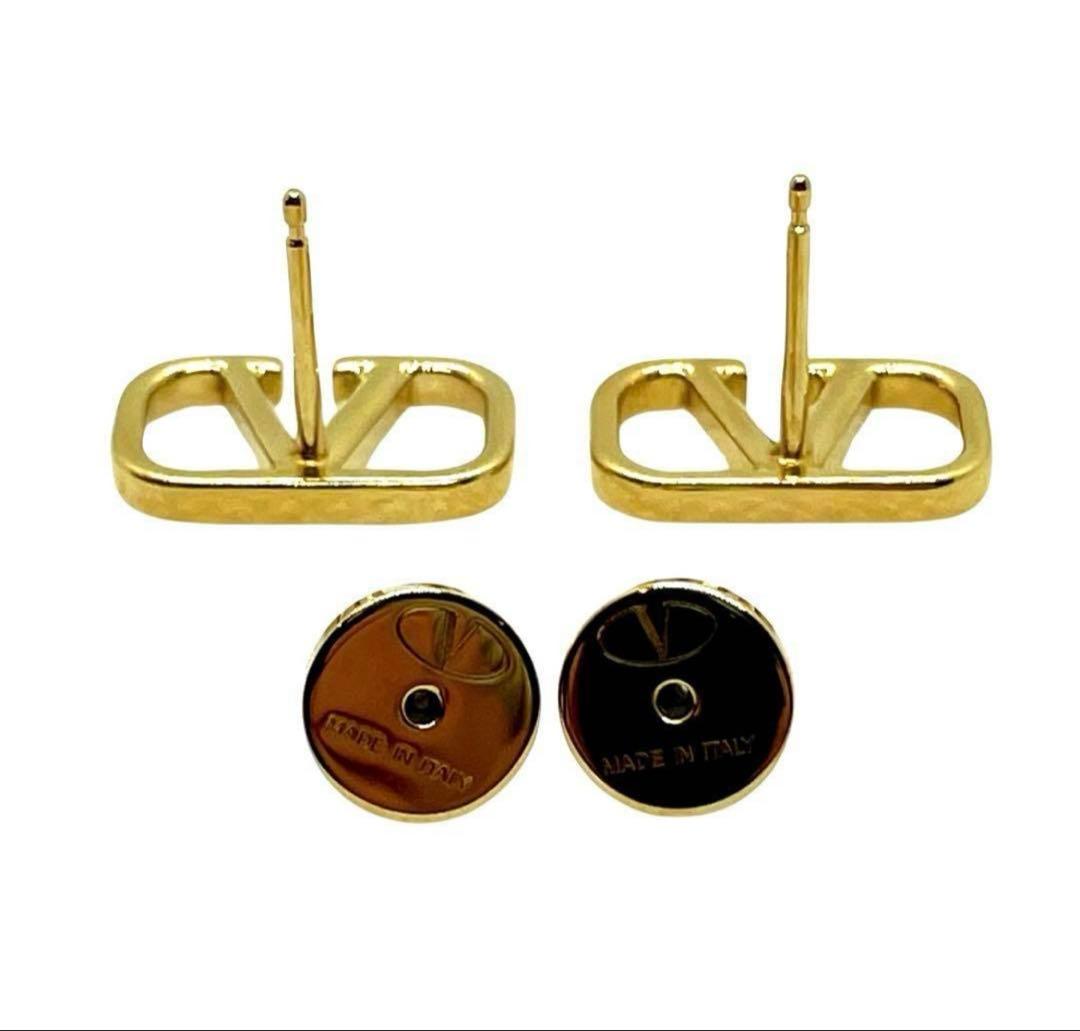 【正規品、美品】VALENTINO Vロゴ メタル ピアス