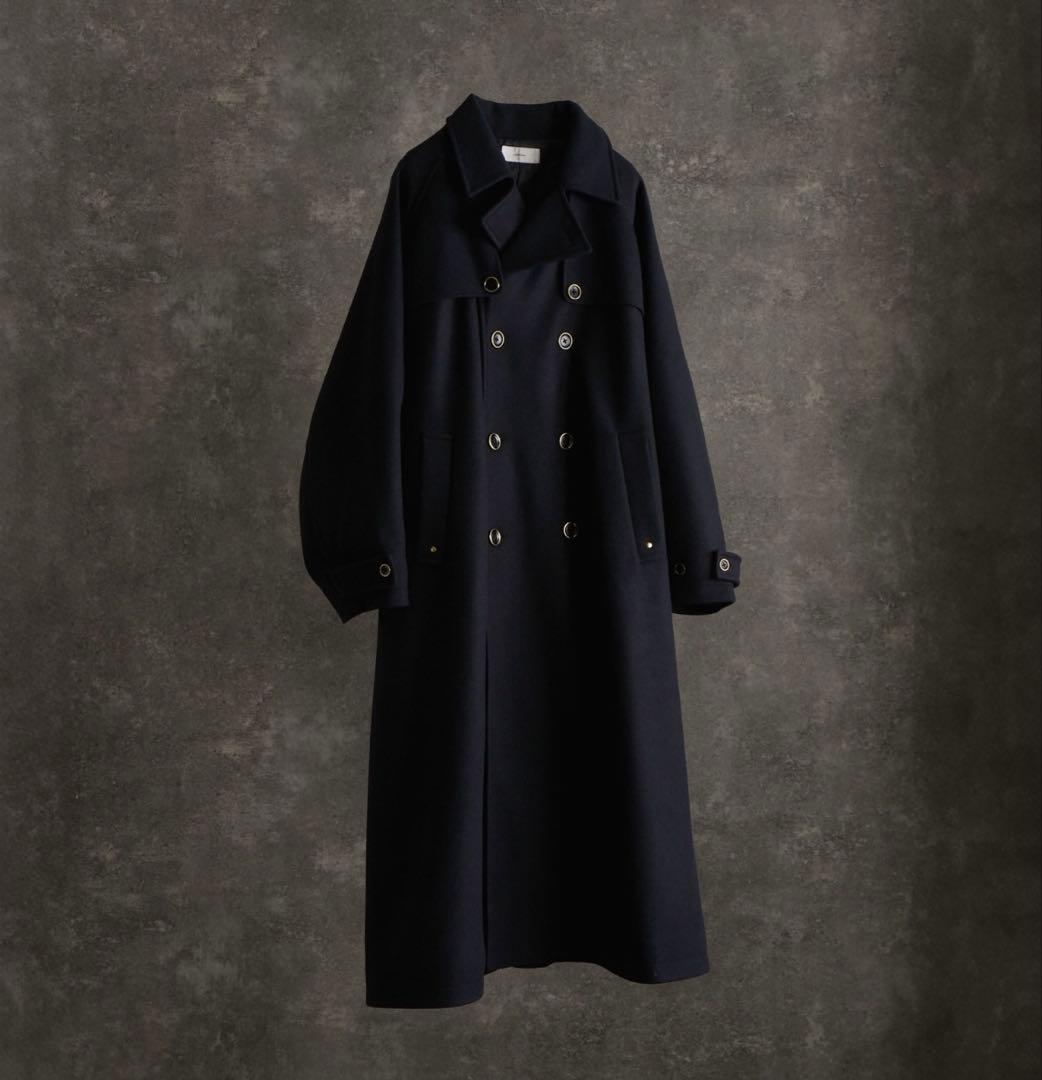【きりと】THE LONG COAT/ザ ロングコート ネイビー