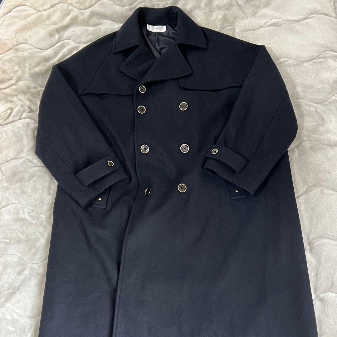 【きりと】THE LONG COAT/ザ ロングコート ネイビー