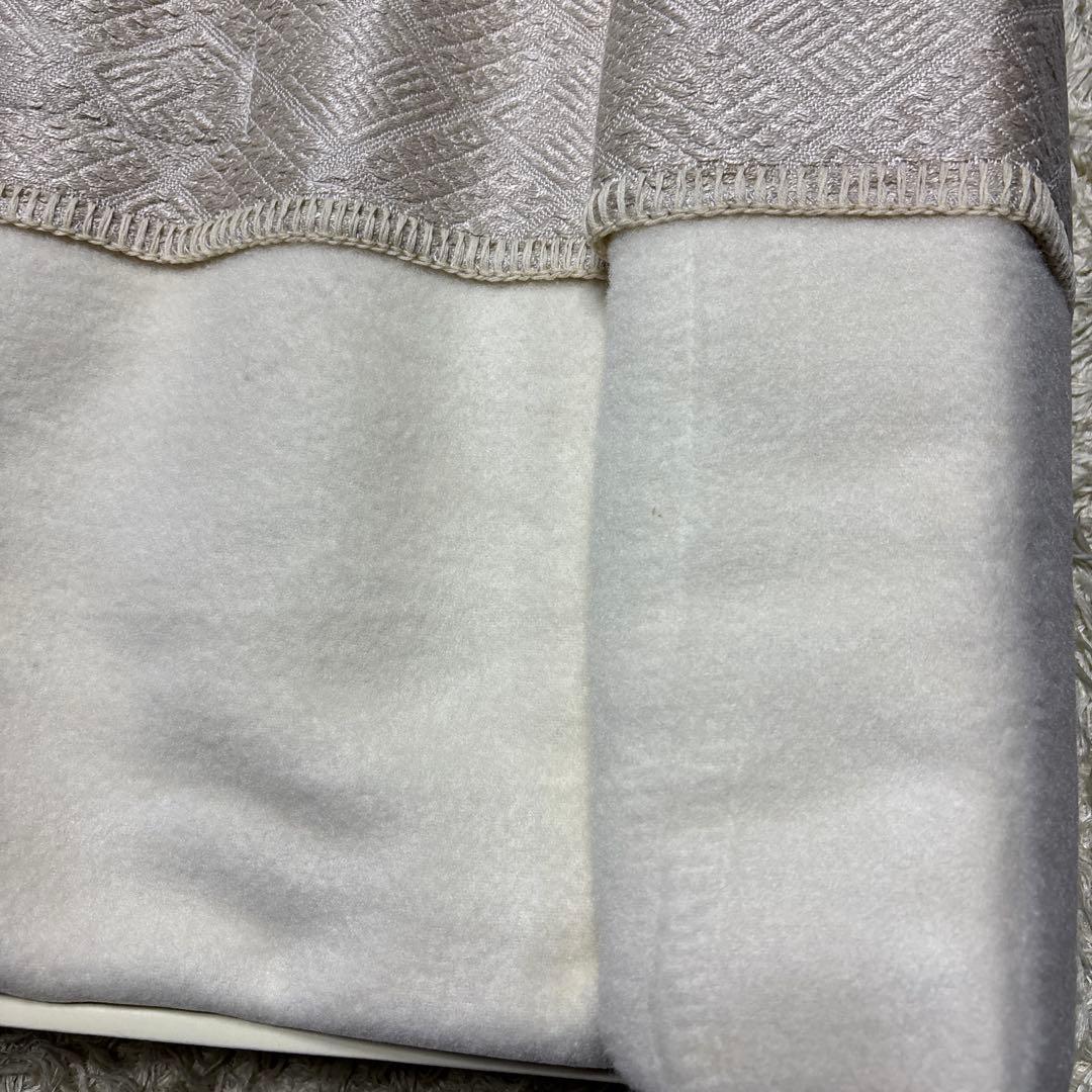 シルク毛布 絹毛布 絹100% 麻100% 絹麻 クリーム ベージュ 日本製