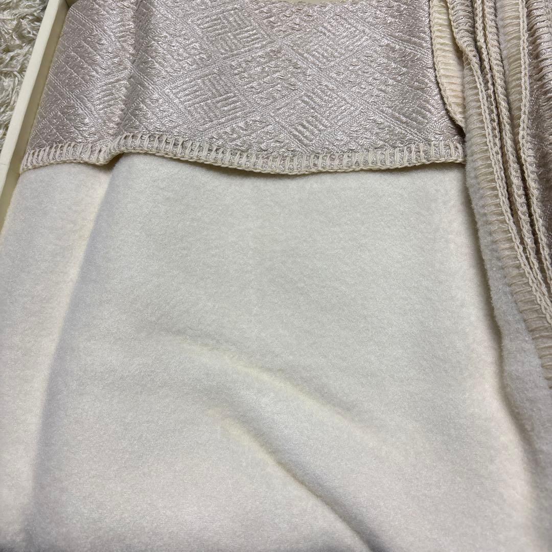 シルク毛布 絹毛布 絹100% 麻100% 絹麻 クリーム ベージュ 日本製