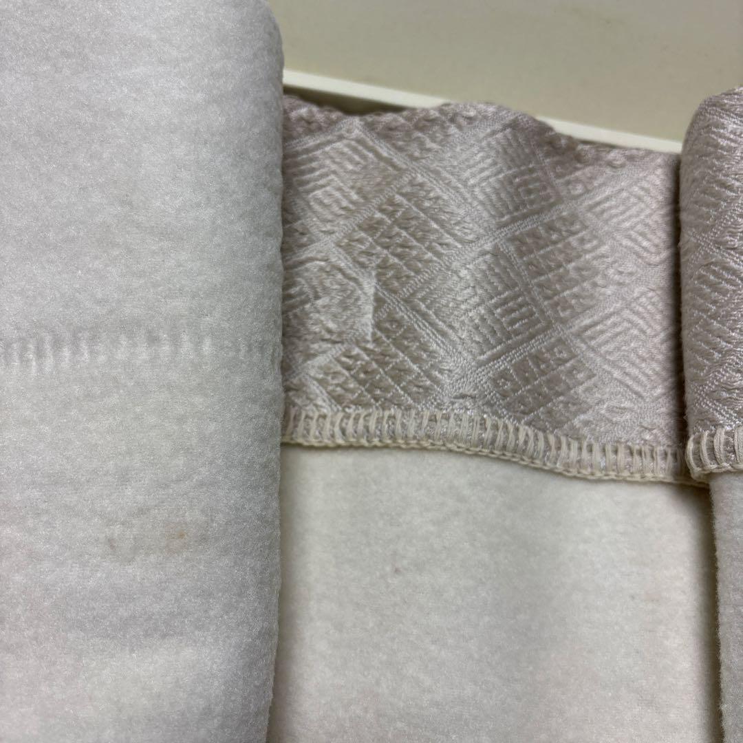 シルク毛布 絹毛布 絹100% 麻100% 絹麻 クリーム ベージュ 日本製