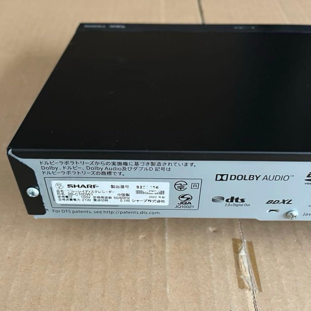 SHARP AQUOS 2B-C10DW1 HDD＆ブルーレイレコーダー