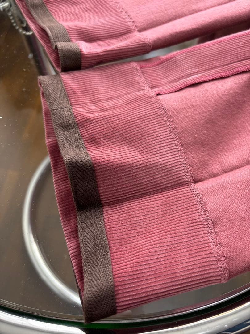 Attolini サーモンピンク　コーデュロイ スラックス