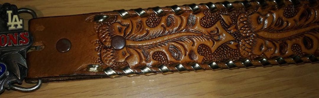 新品·88年LAドジャース·ワールドチャンプバックル付きベルト　32