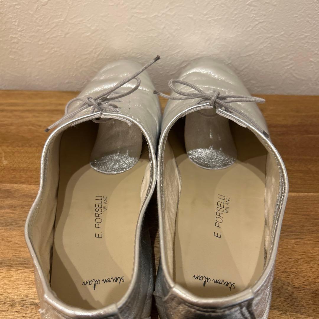 美品　Porselli × Steven Alan　ジャズシューズ　シルバー
