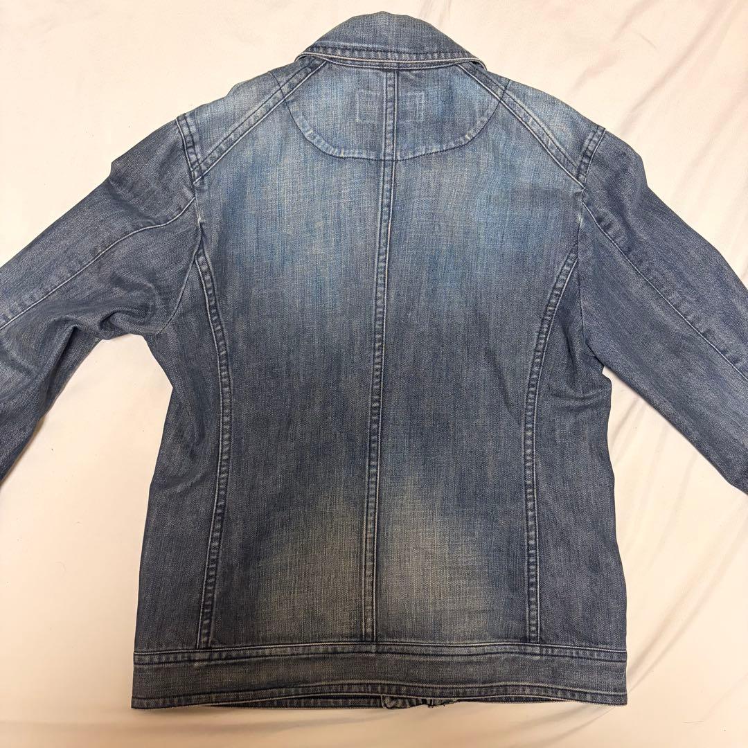 【希少】Burberry Black label デニム ライダース