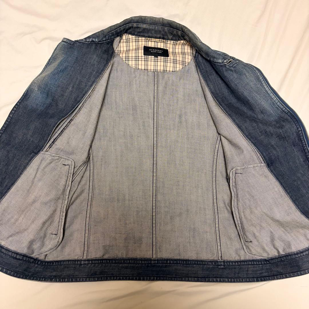 【希少】Burberry Black label デニム ライダース