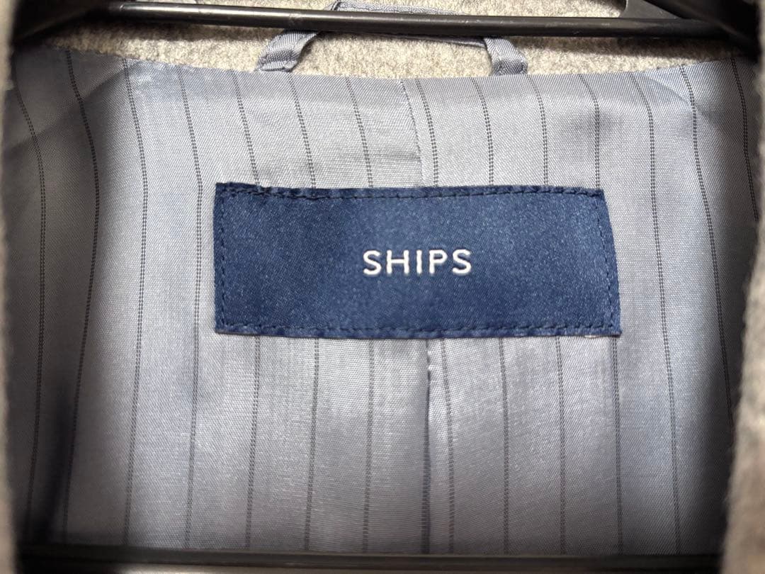 SHIPS グレー チェスターコート 36