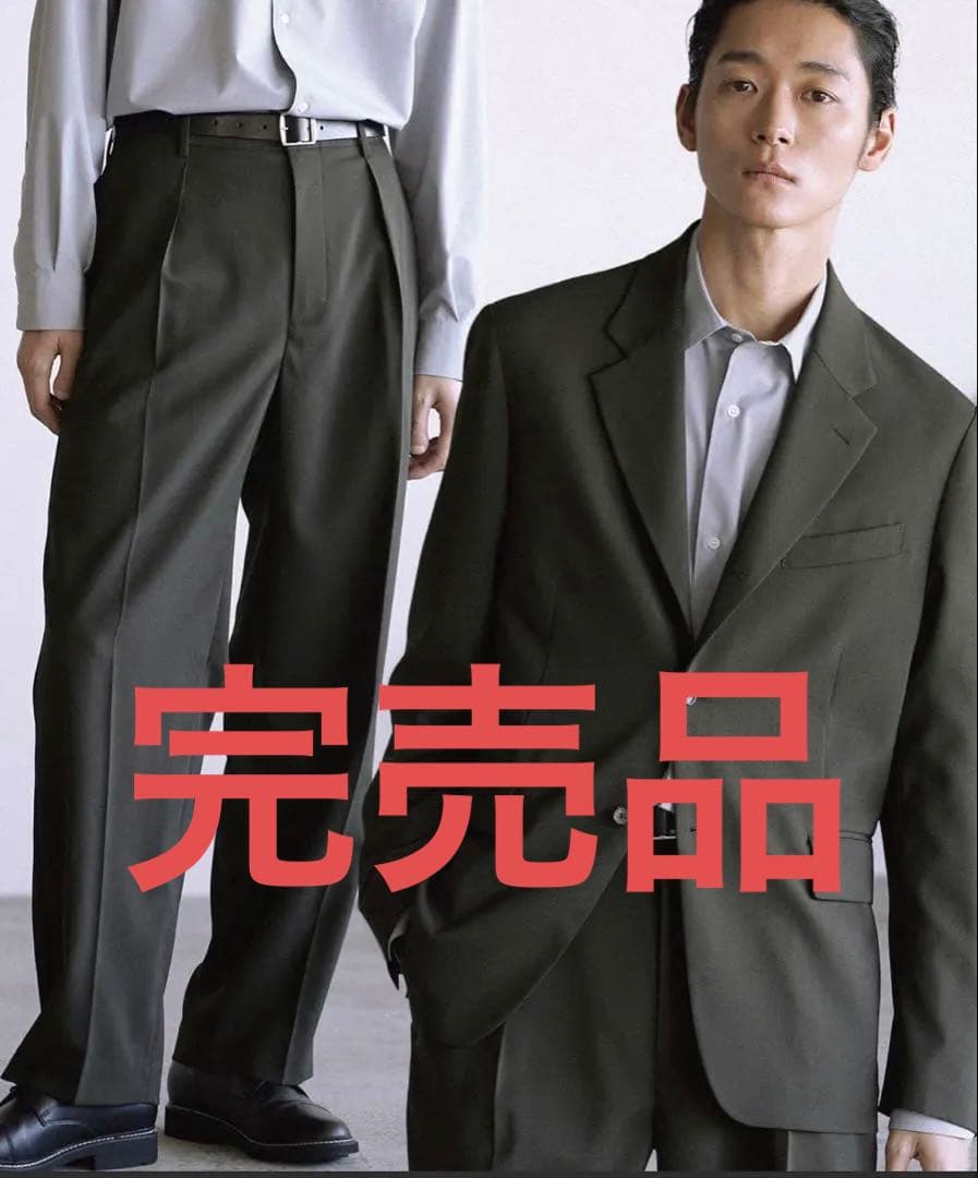 ル*エ様 HIGH TWIST PE CLASSIC SUIT チャコール Sサ