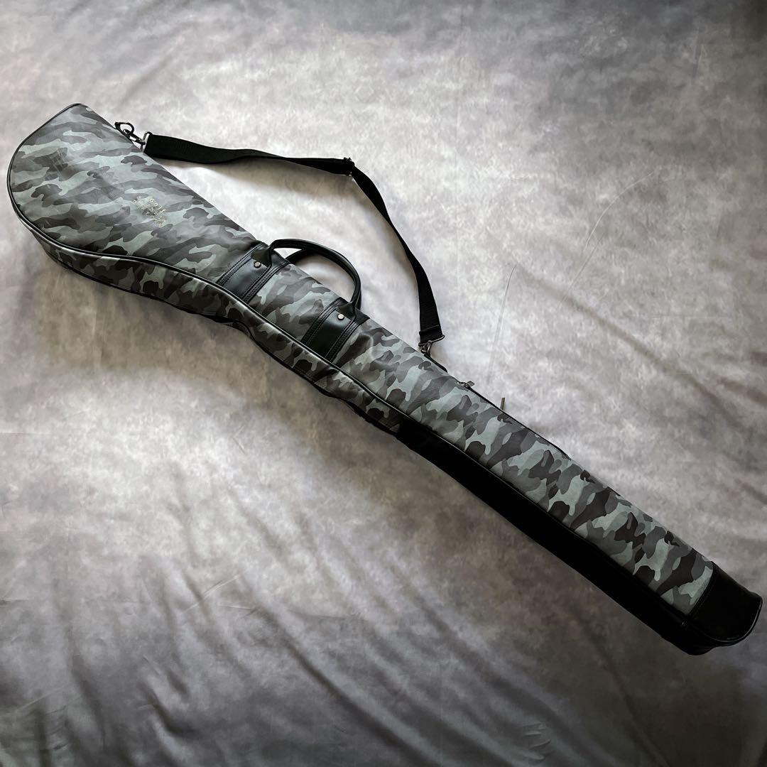 バーニーズニューヨーク　ゴルフバッグ　キャディバッグ　カモフラ　ナイロン　レザー