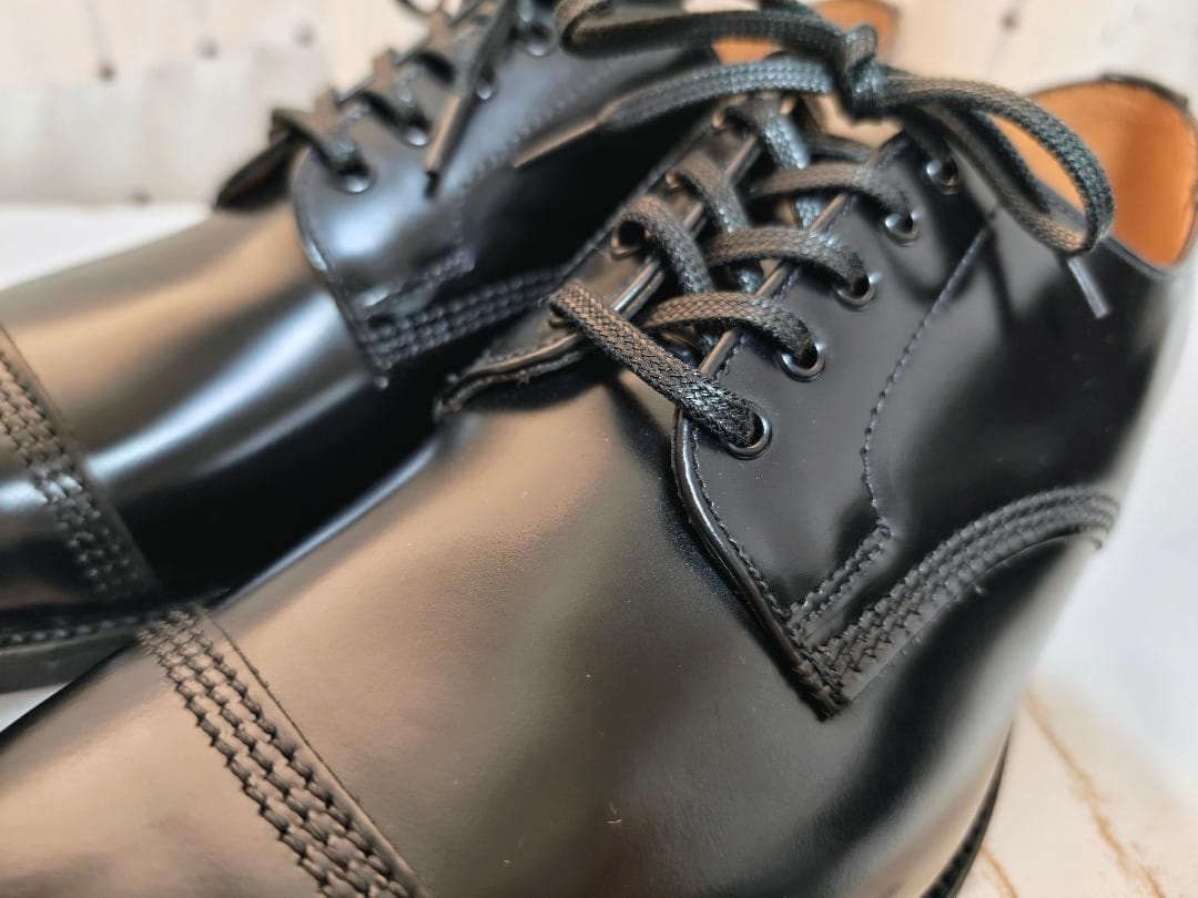 サンダース 1128B ポリッシュドレザー ミリタリー ダービー シューズ 8