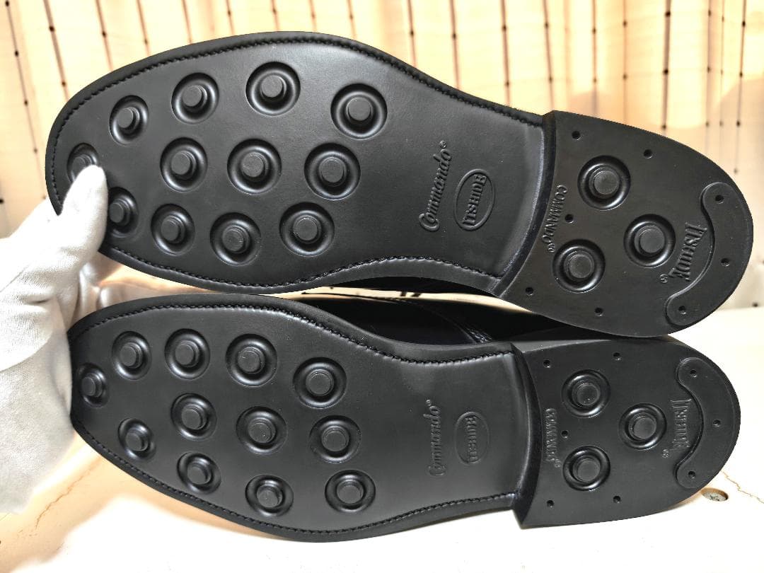 サンダース 1128B ポリッシュドレザー ミリタリー ダービー シューズ 8