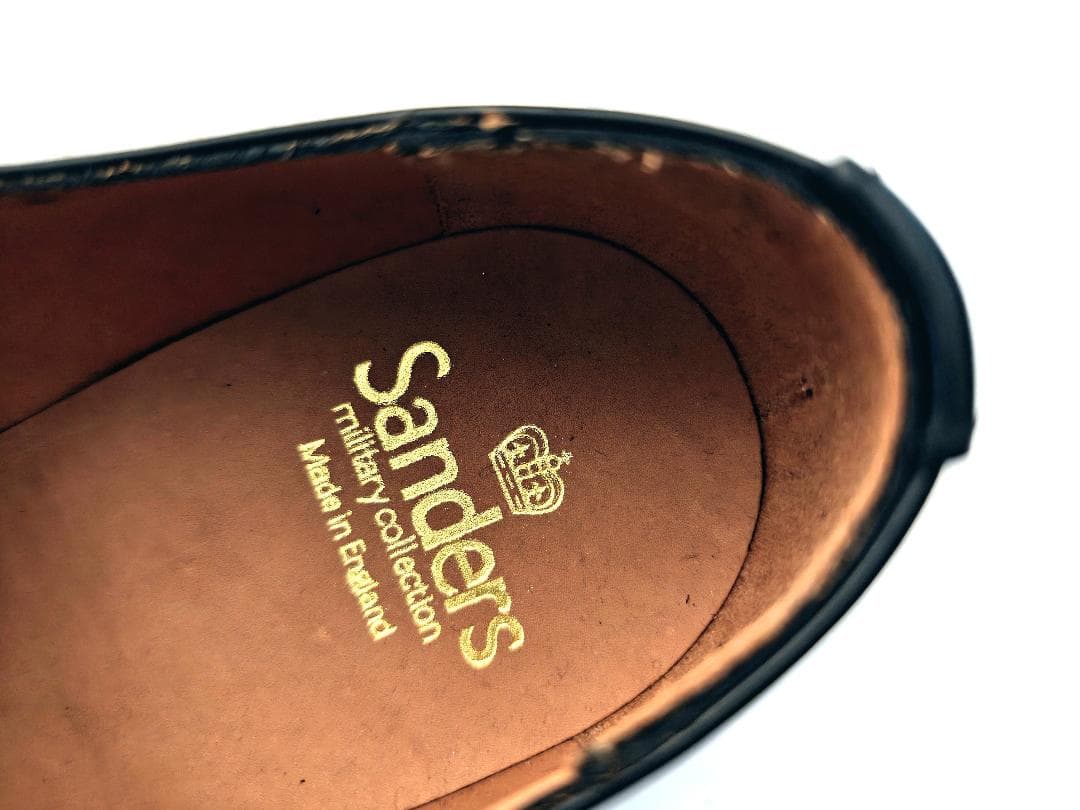 サンダース 1128B ポリッシュドレザー ミリタリー ダービー シューズ 8