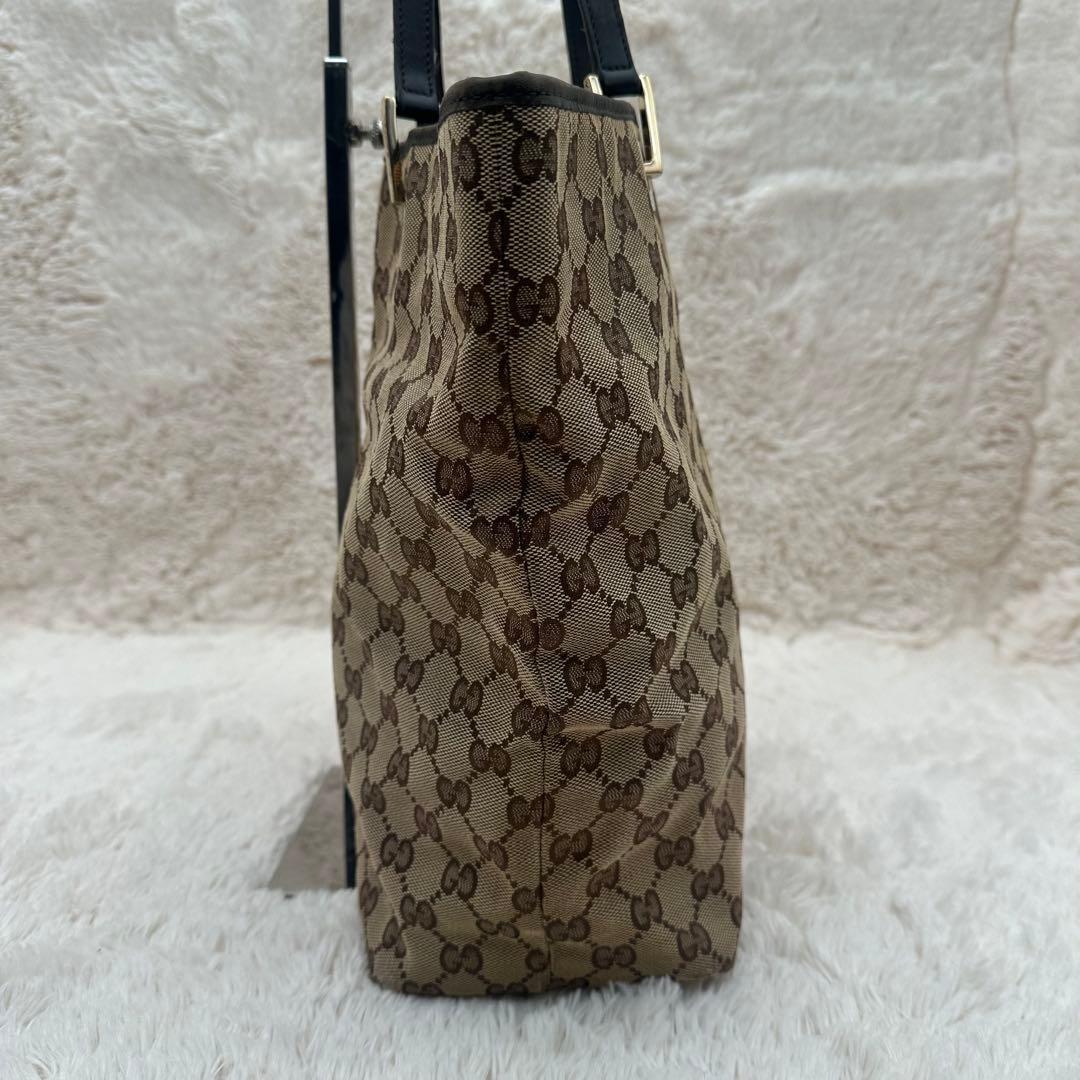 ✨美品✨グッチ　トートバッグ　GG柄　GGキャンバス　金具　キャンバス　ベージュ