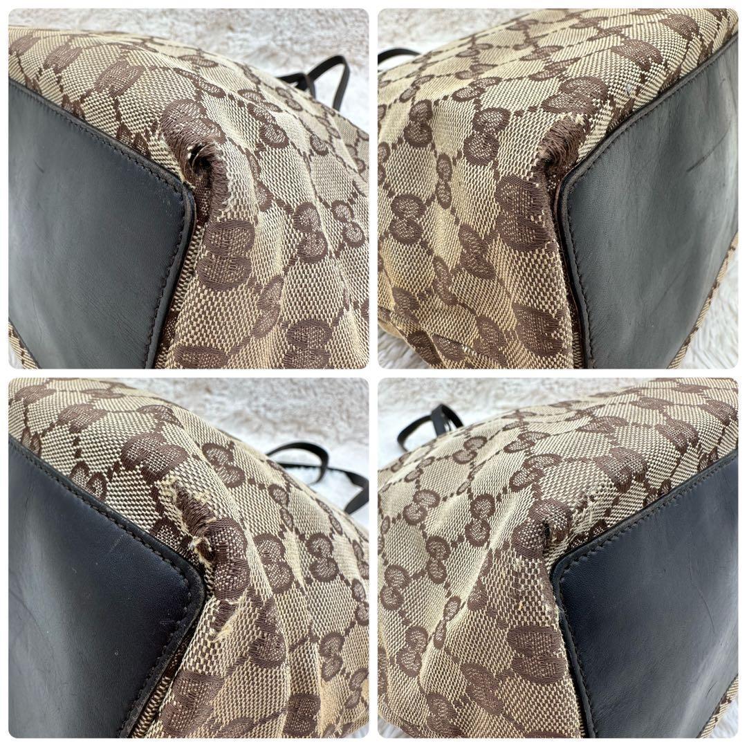 ✨美品✨グッチ　トートバッグ　GG柄　GGキャンバス　金具　キャンバス　ベージュ