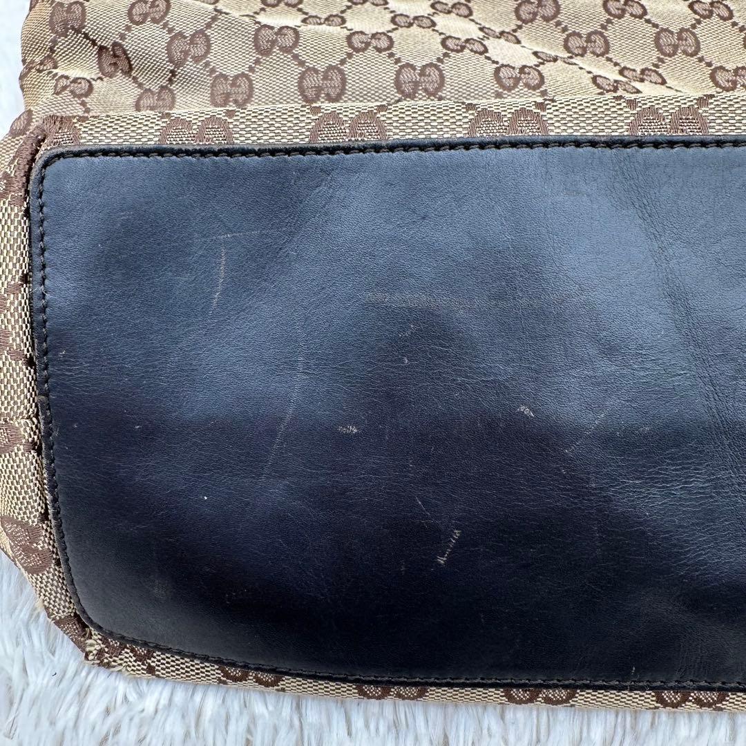 ✨美品✨グッチ　トートバッグ　GG柄　GGキャンバス　金具　キャンバス　ベージュ