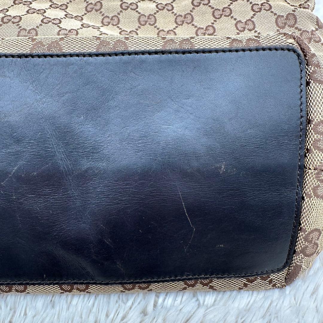 ✨美品✨グッチ　トートバッグ　GG柄　GGキャンバス　金具　キャンバス　ベージュ