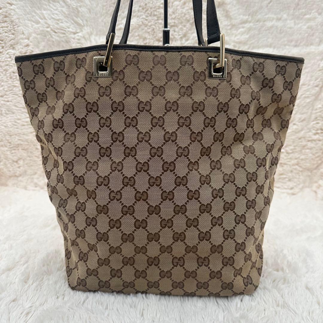 ✨美品✨グッチ　トートバッグ　GG柄　GGキャンバス　金具　キャンバス　ベージュ
