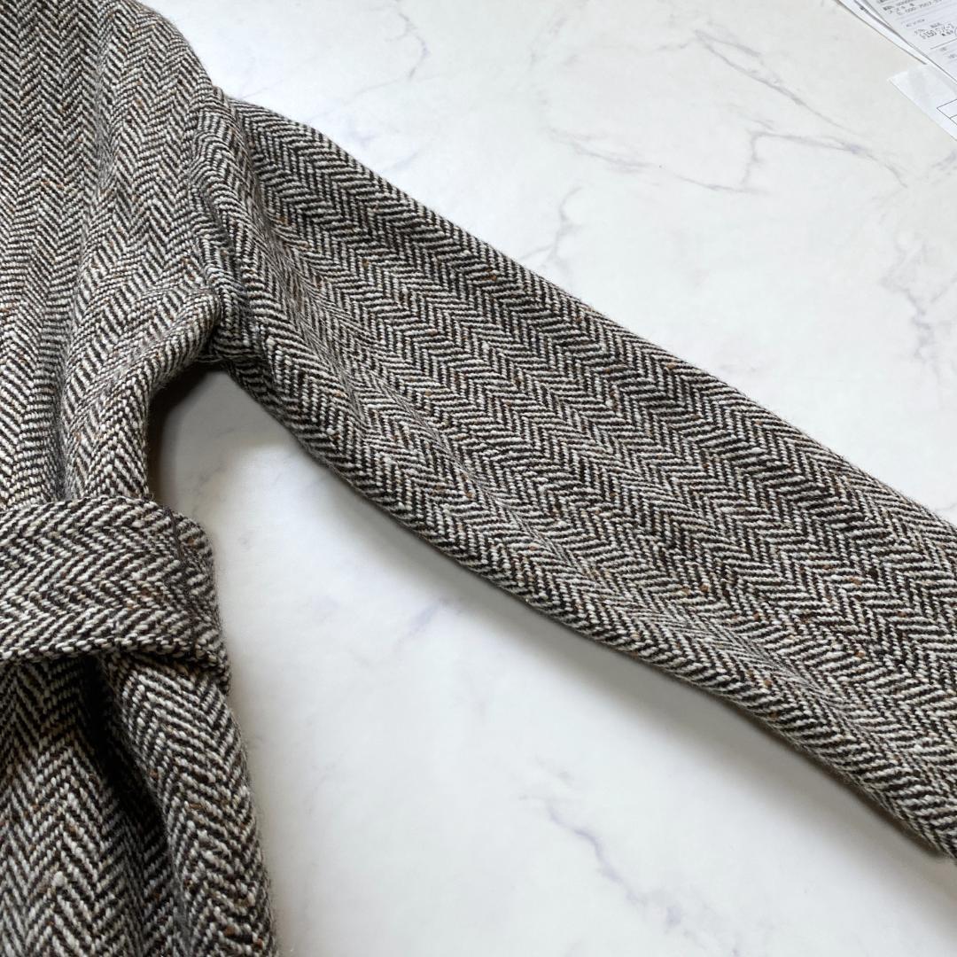 美品✨マディソンブルー ヘリンボーン ツイード生地 ガウンコート 00