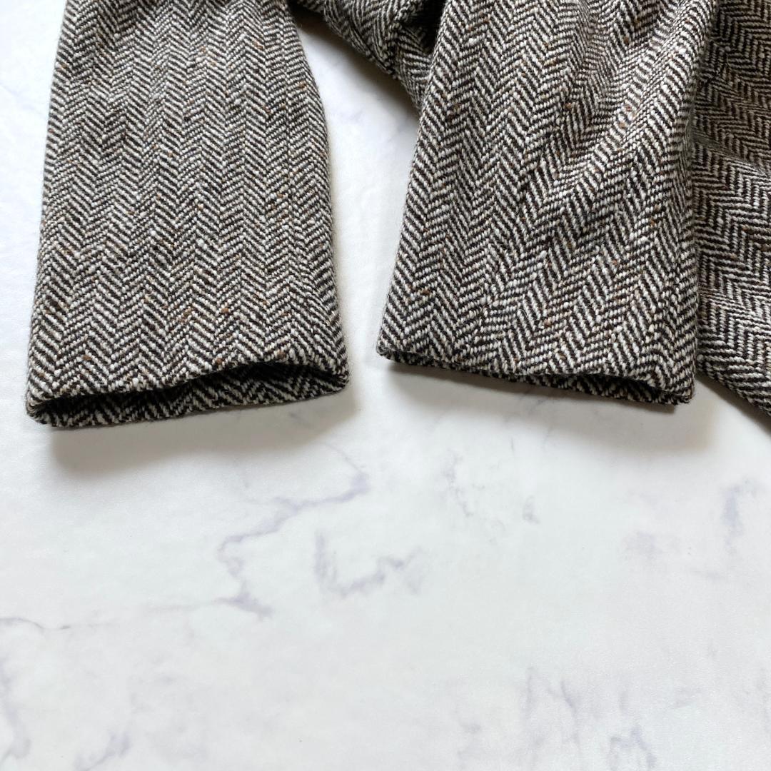 美品✨マディソンブルー ヘリンボーン ツイード生地 ガウンコート 00