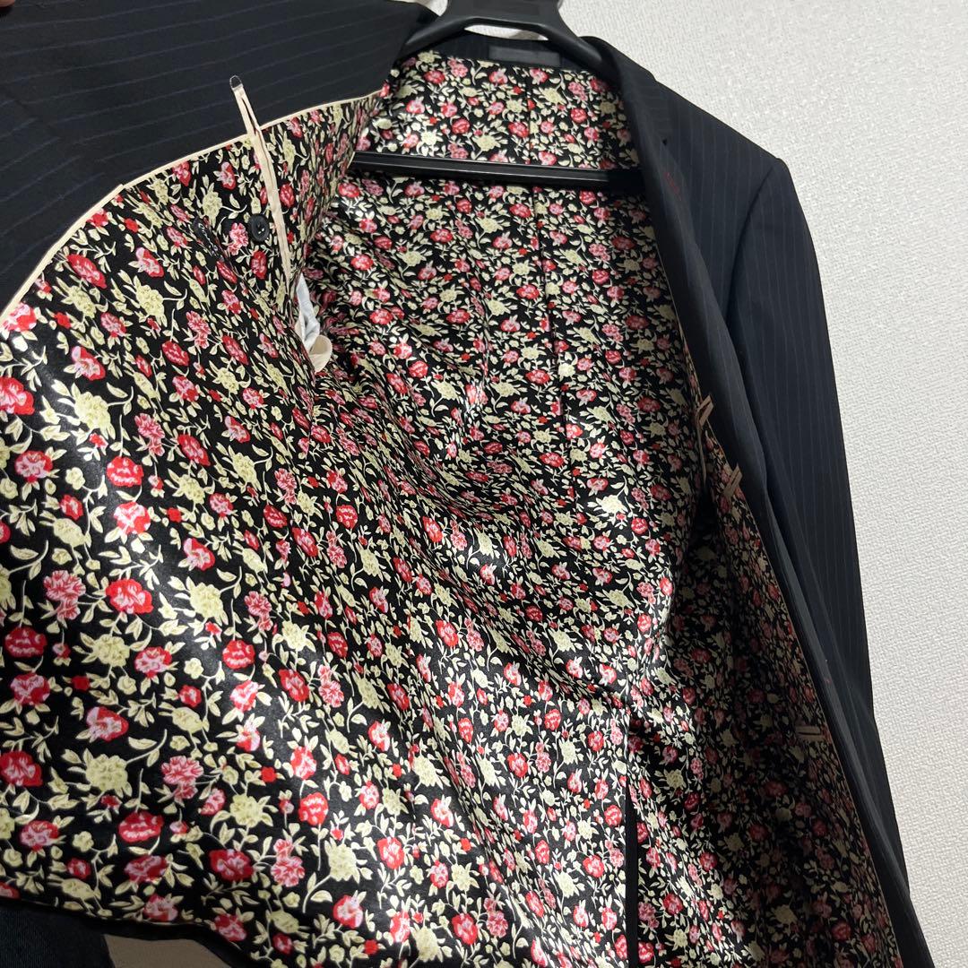 Paul Smithストライプ柄黒スーツ ポールスミス