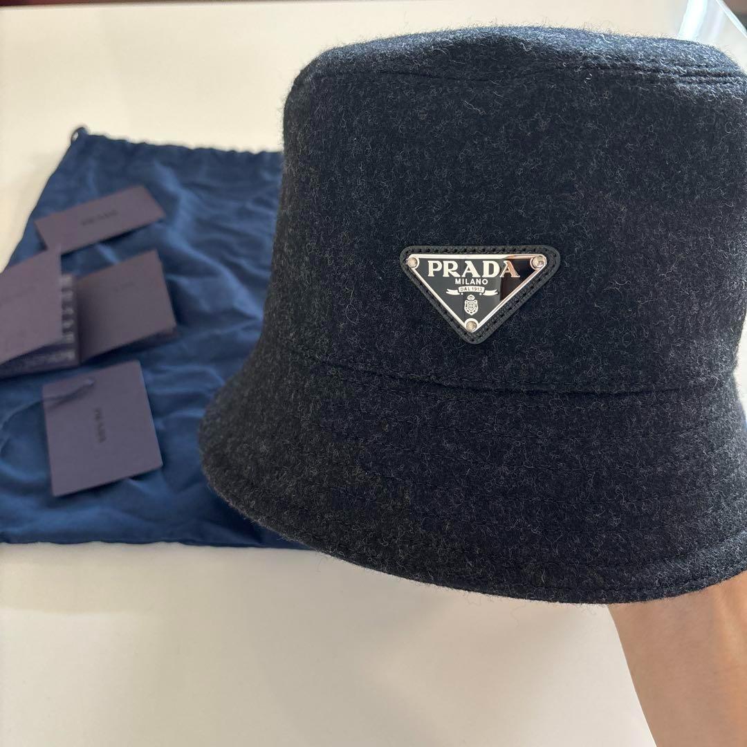 プラダ ウール バケットハット Mサイズ