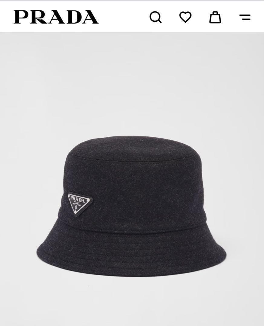 プラダ ウール バケットハット Mサイズ