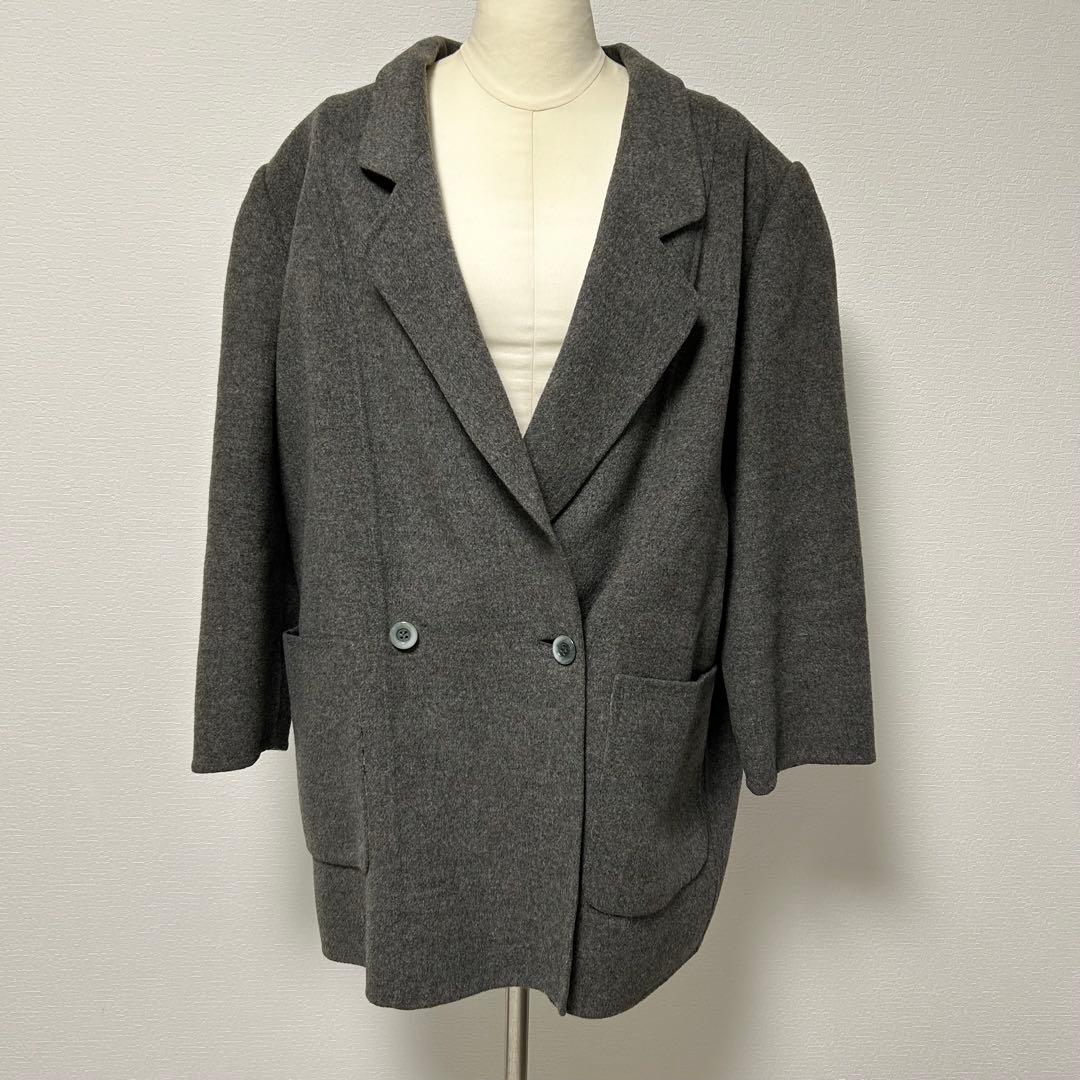 ✨希少 大きいサイズ バーバリー カシミヤ ウール ダブルフェイスコート