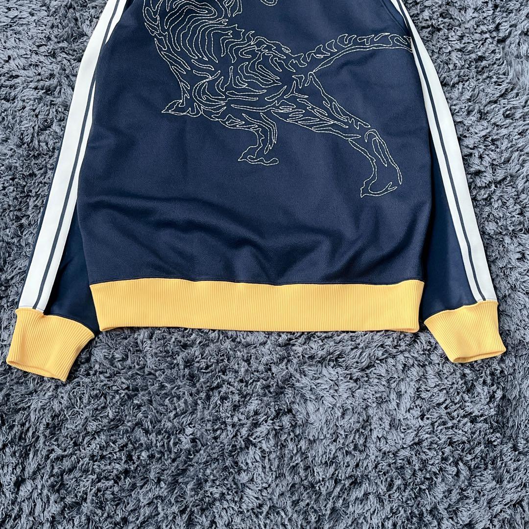 人気デザイン！オニツカタイガー 刺繍 見返り虎 サイドライン ジャージ ジップ