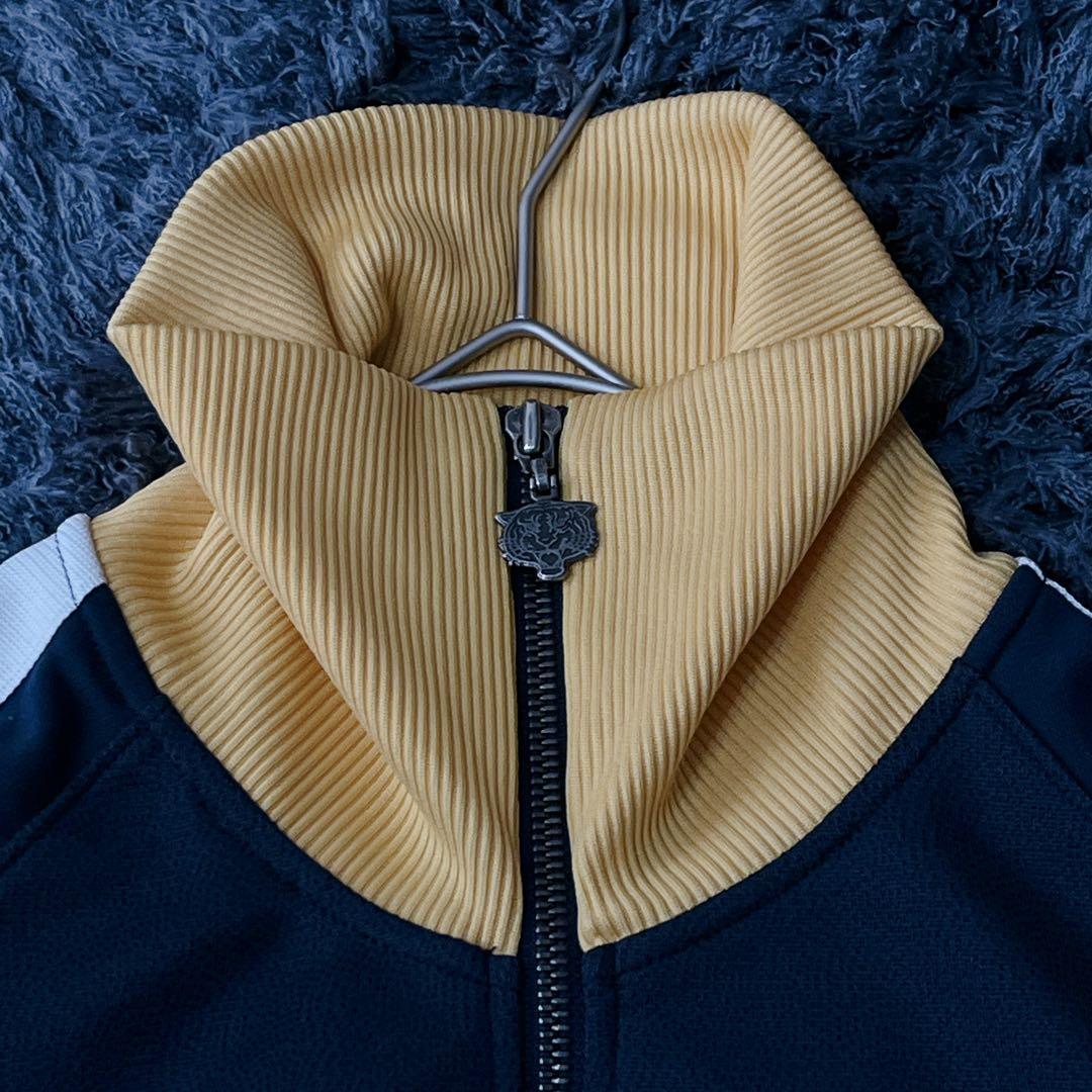 人気デザイン！オニツカタイガー 刺繍 見返り虎 サイドライン ジャージ ジップ