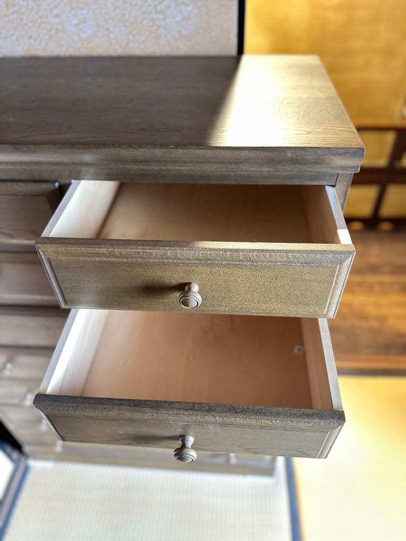 レトロな木製箪笥　7段　家具　タンス　チェスト　小物入れ　洋服タンス　京町家