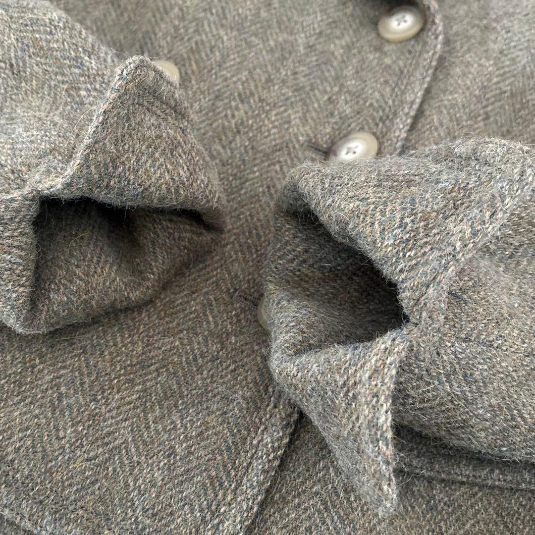 ✨アルパカ混✨ラルフローレン　ダブルテーラードジャケット ツイード ヘリンボーン