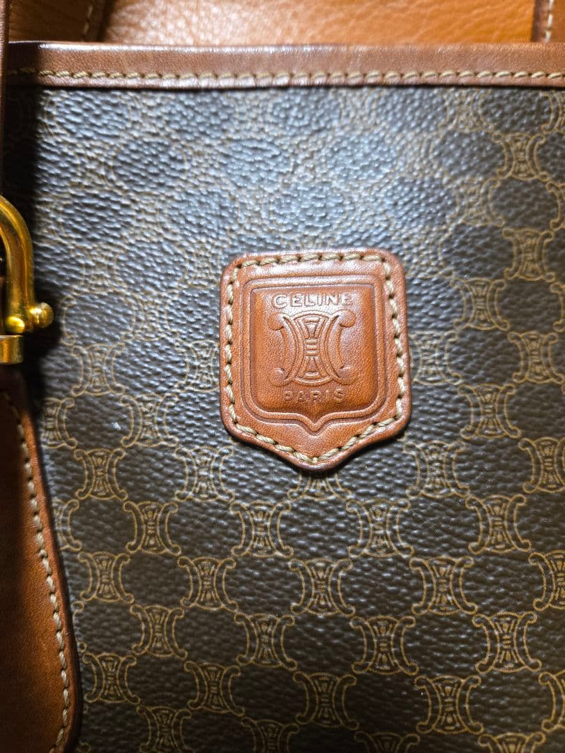 CELINE　セリーヌ　ブラウン　マカダム　トートバッグ　バケツ型