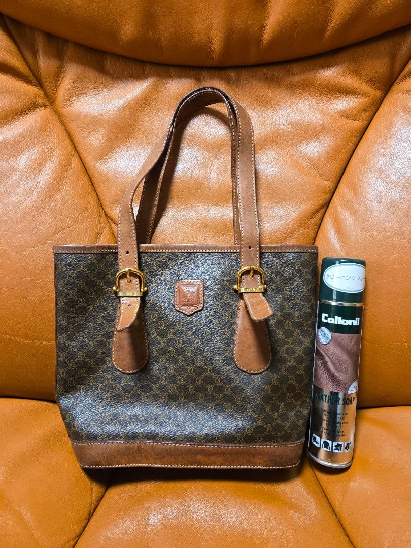 CELINE　セリーヌ　ブラウン　マカダム　トートバッグ　バケツ型