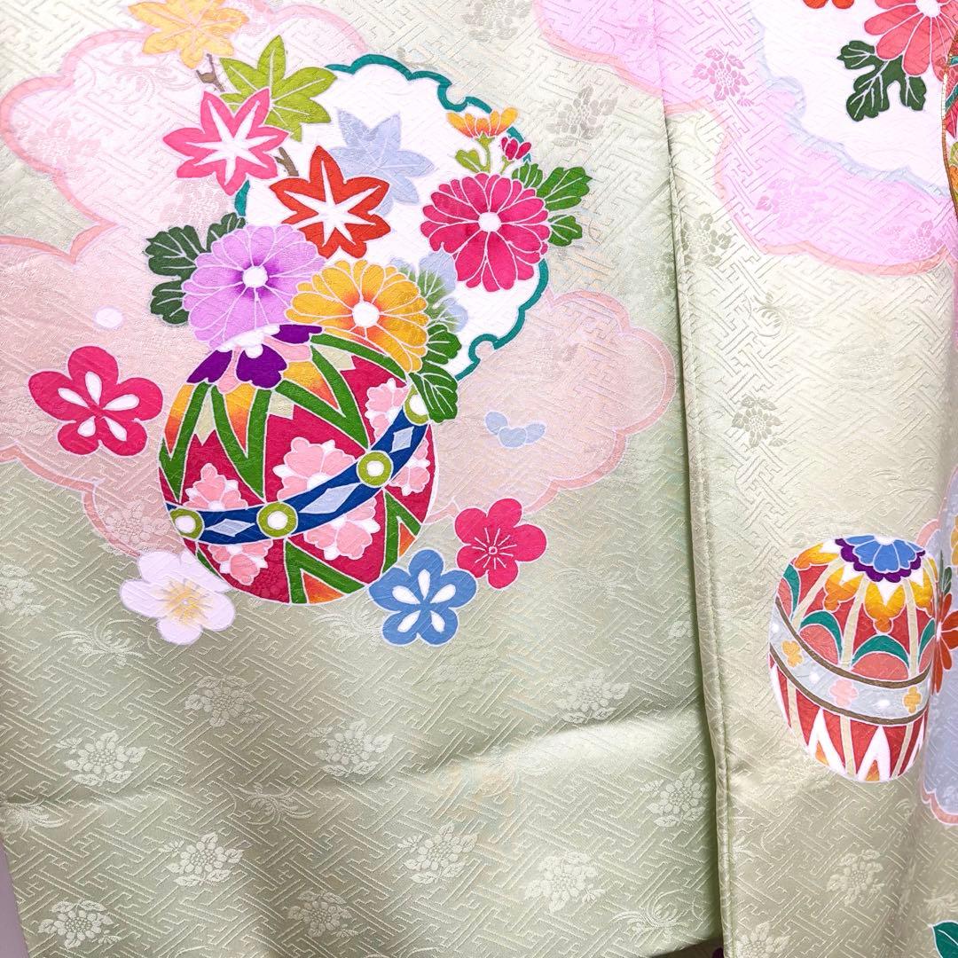 【新品】手書き京友禅 金駒刺繍入り 正絹 日本製 お宮参り 産着