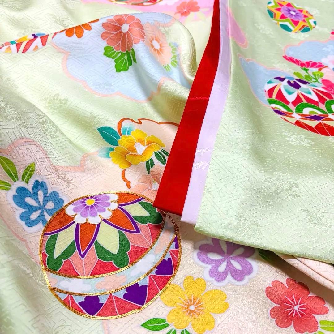 【新品】手書き京友禅 金駒刺繍入り 正絹 日本製 お宮参り 産着