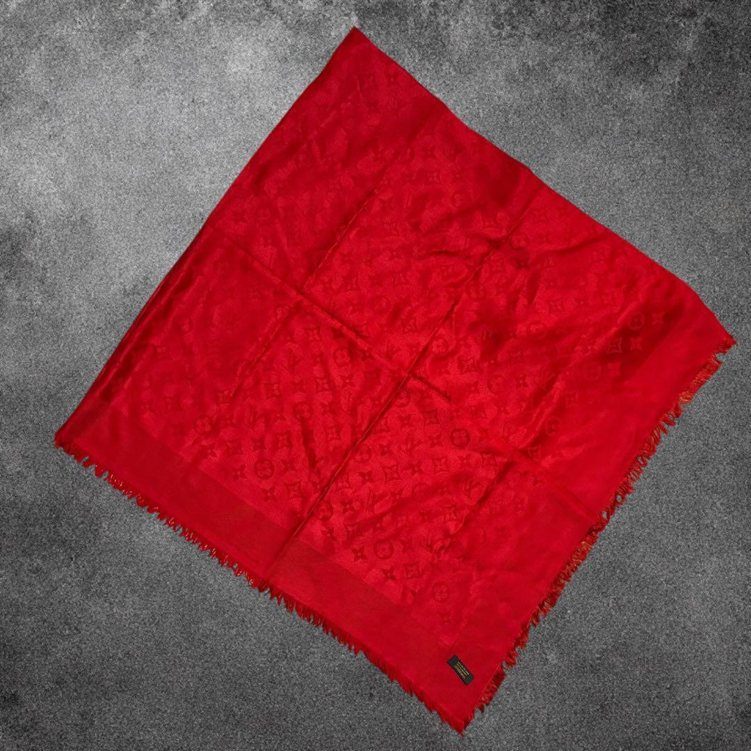 シルク混 ルイヴィトン ストール スカーフ モノグラム LOUISVUITTON