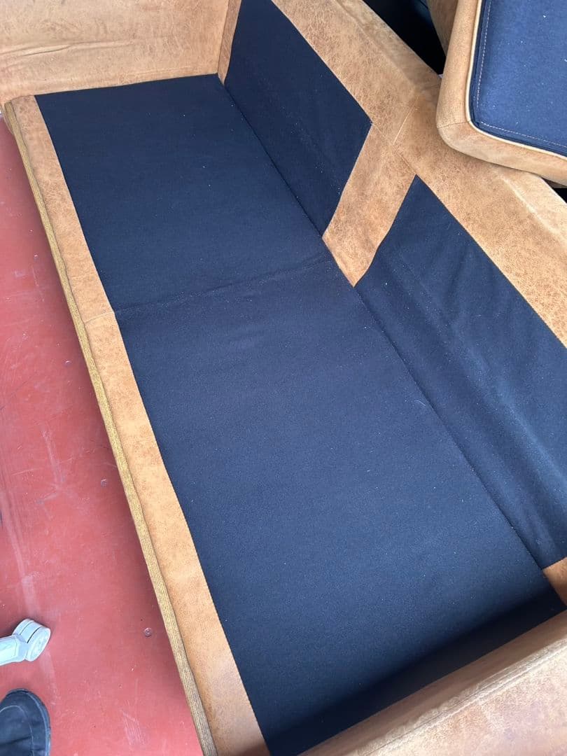 CRASH GATE レザーテックス フリート キャメル 3シーターソファ