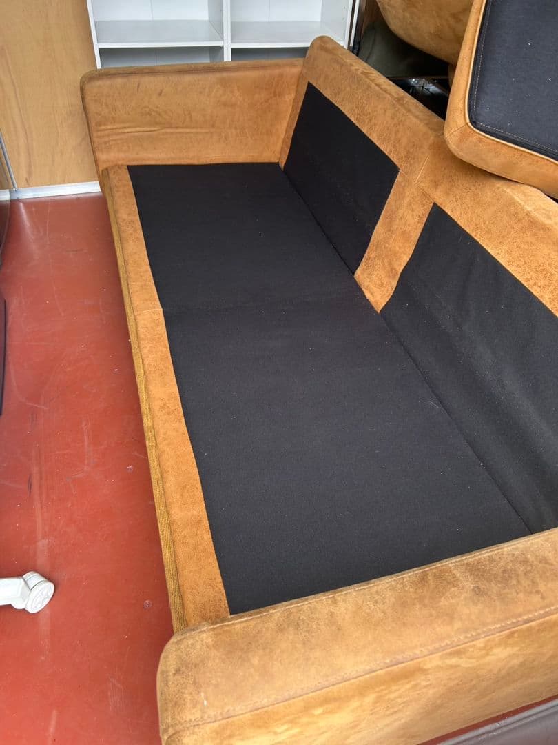 CRASH GATE レザーテックス フリート キャメル 3シーターソファ