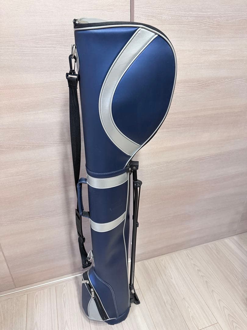 ネイビー スタンド式ゴルフバッグ サブバッグ
