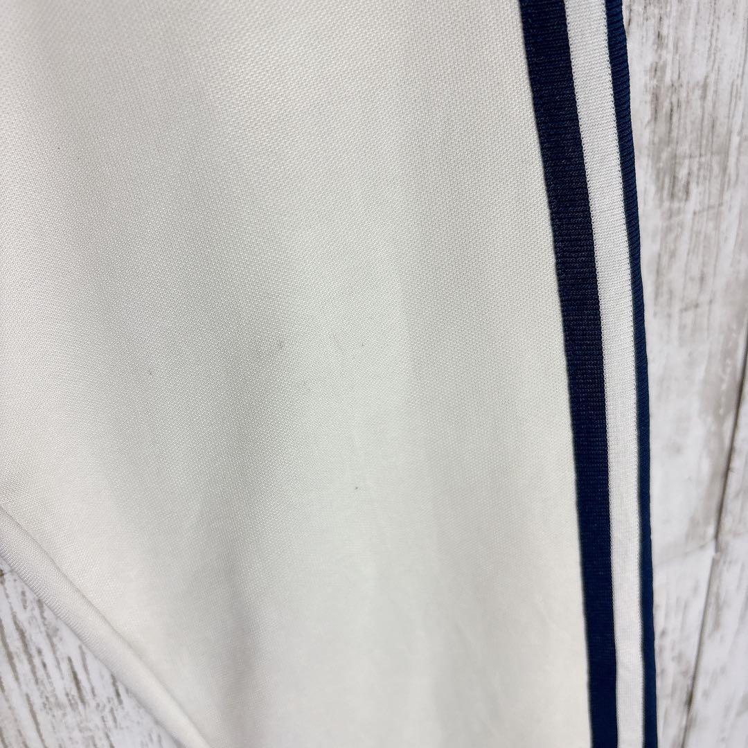 アディダス ジャージ トラックジャケット XXL ホワイト ネイビー 古着□