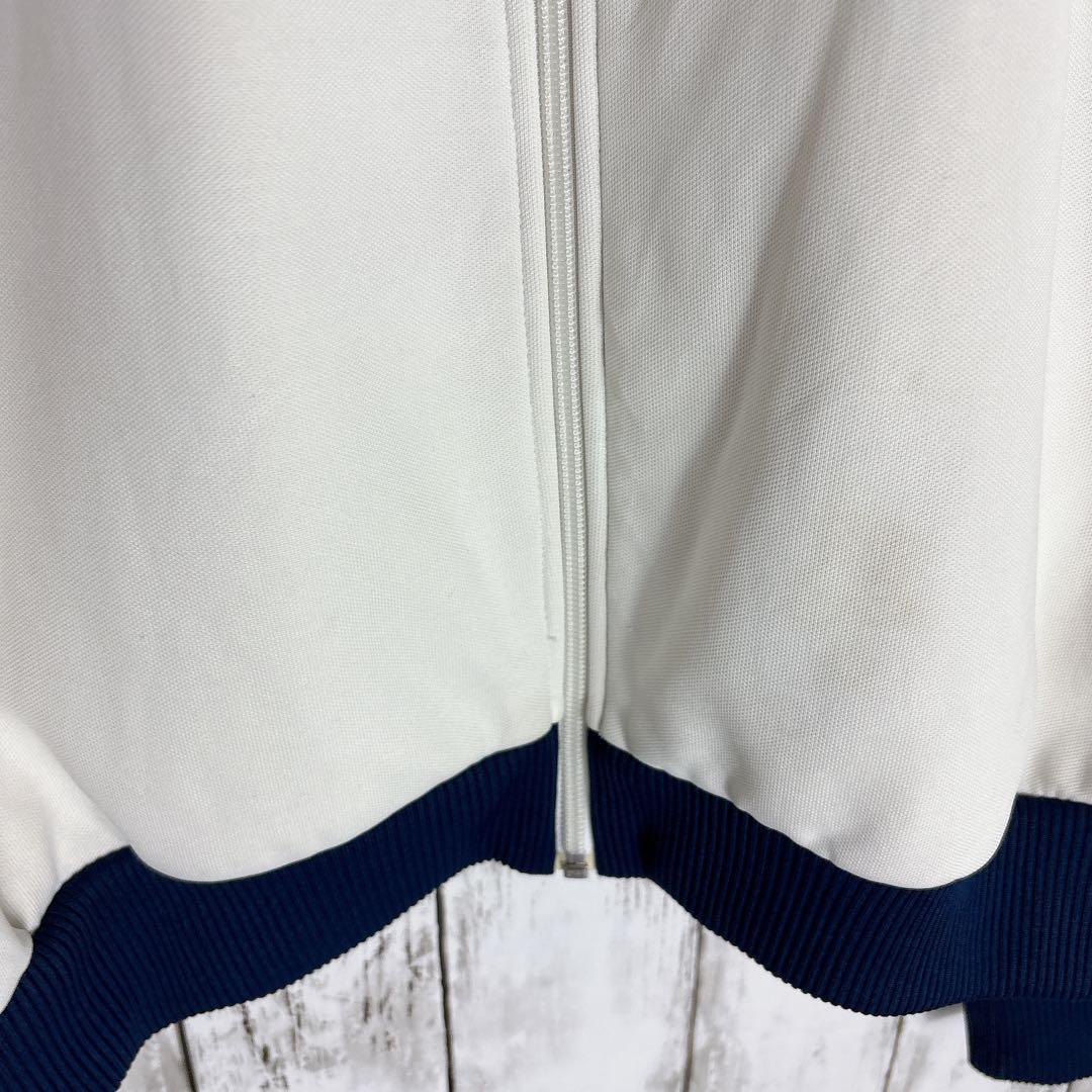 アディダス ジャージ トラックジャケット XXL ホワイト ネイビー 古着□