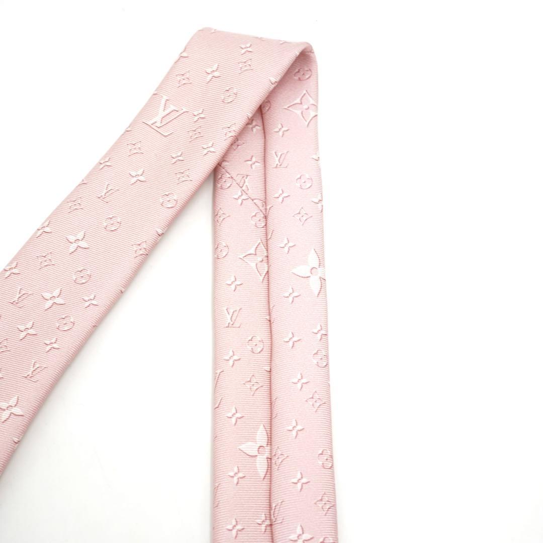 ✨新品未使用✨　LOUIS VUITTON ネクタイ モノグラム　総柄　ピンク