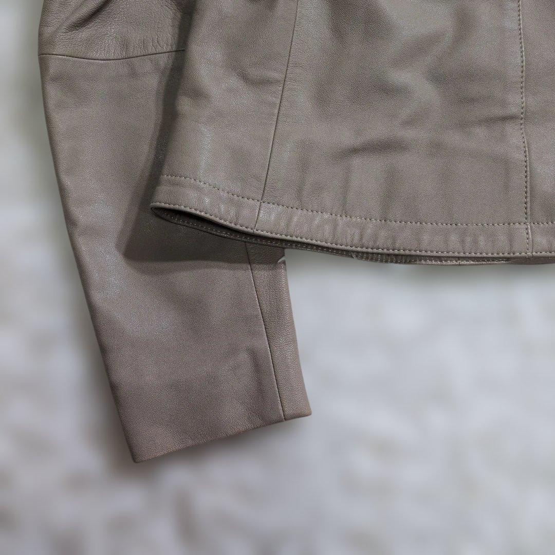 極美品Theory luxe 羊革 スーパーソフトレザー フーデッドジャケット