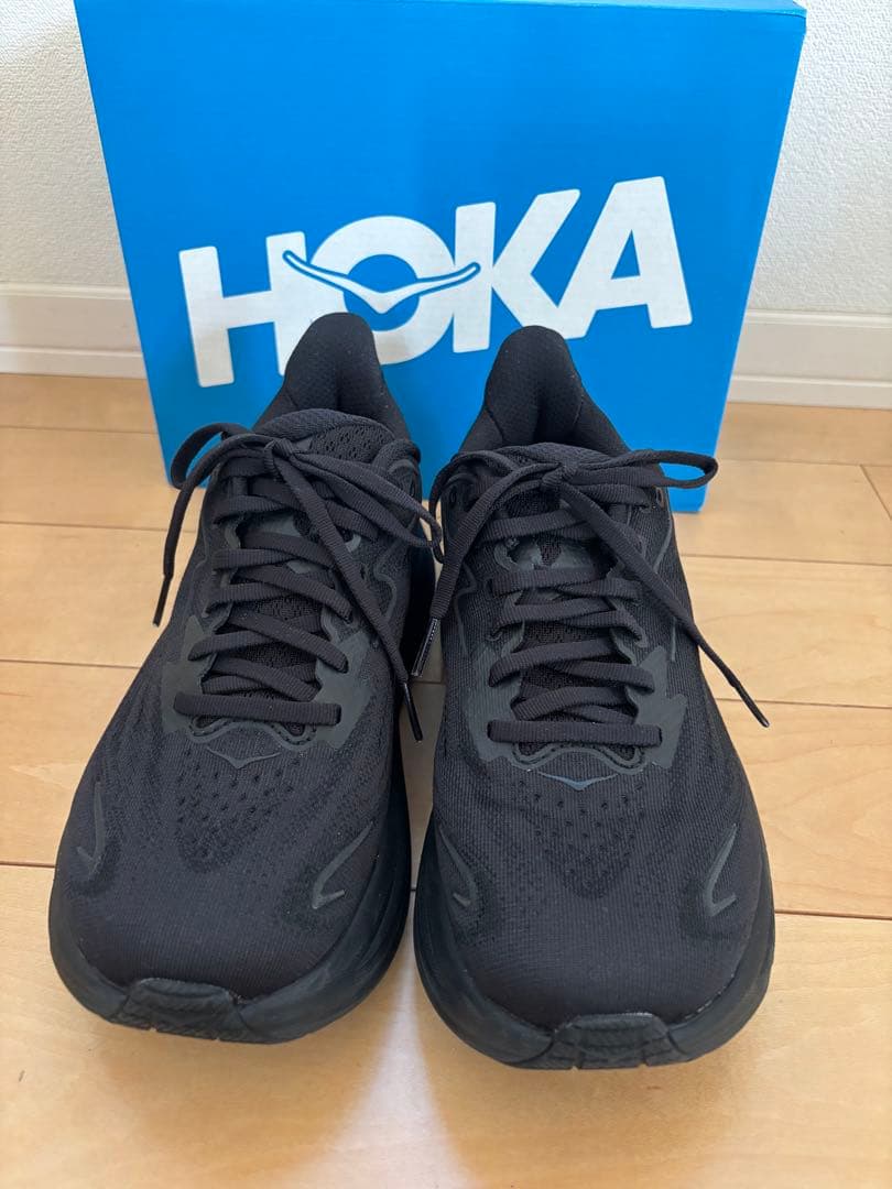 HOKA CLIFTON 10 WIDE ブラック 24cm