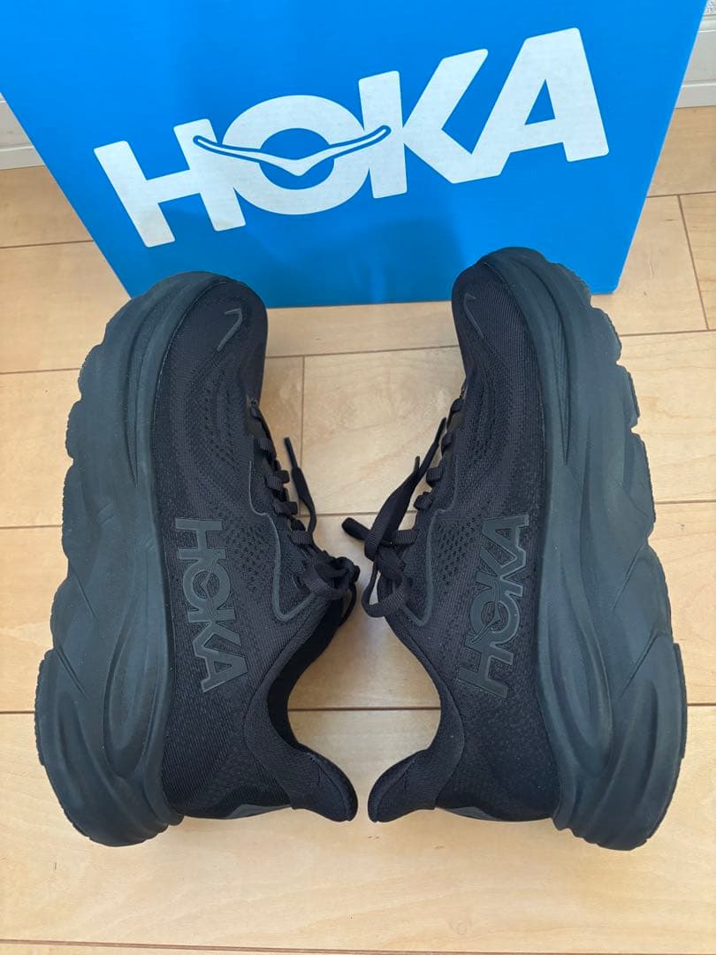HOKA CLIFTON 10 WIDE ブラック 24cm