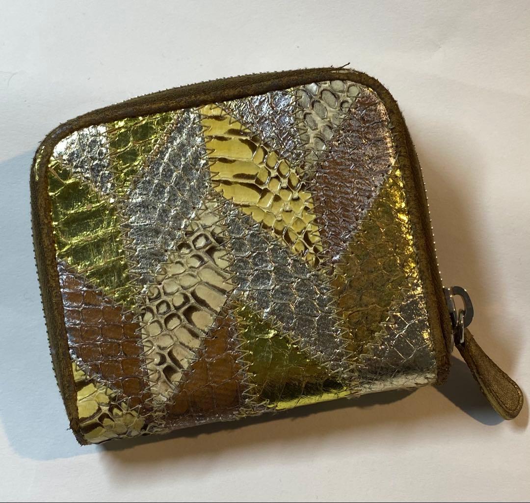 【お買得最終プライス!!】MIUMIU ゴールドパッチワーク二つ折り財布