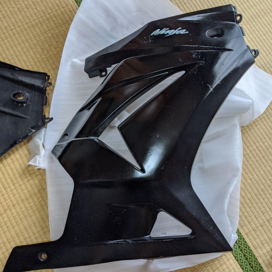 KawasakiNinja250r EX250k用バイク用ブラックカウル2点純正